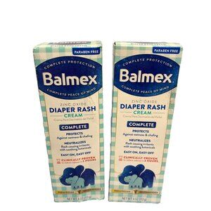 Balmex Complete Baby Diaper 2 Tubes Rash Cream w/ Zinc Oxide 4-oz  Exp 2024/11